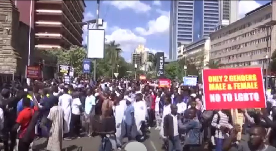 Kenya Hundreds of believers protest LGBTQ association right